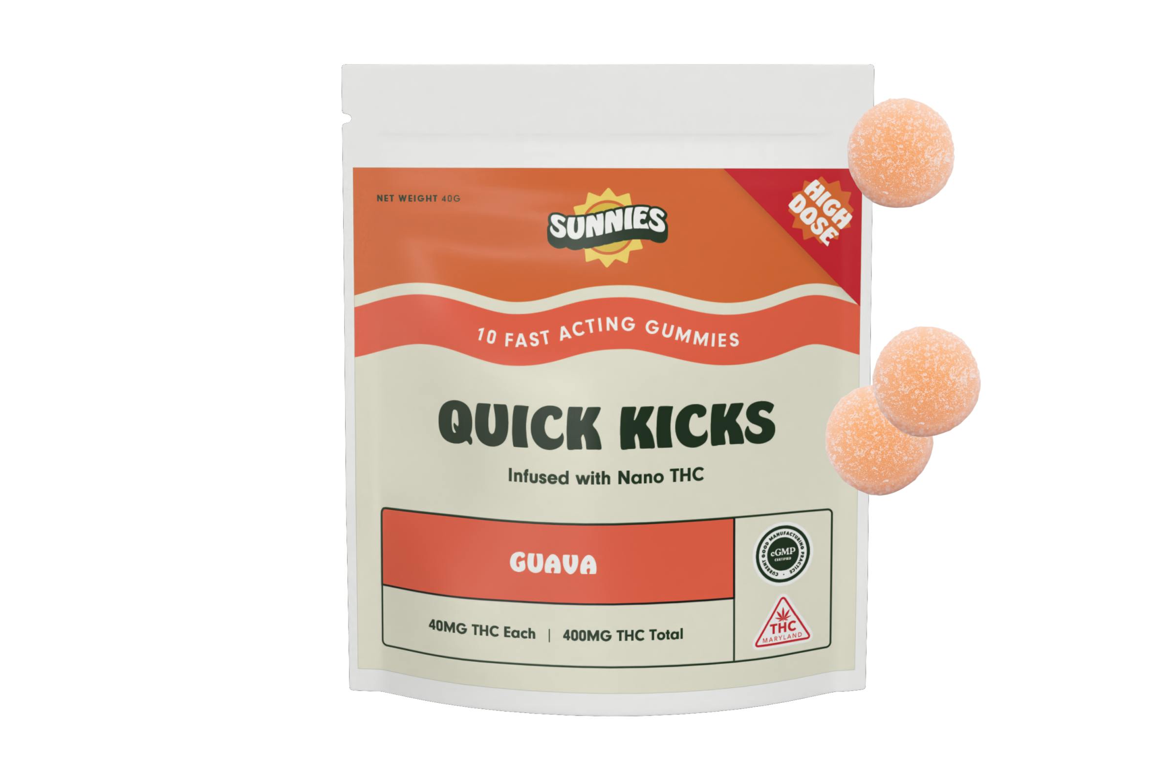 40mg Guava Nano Gummies - 400mg