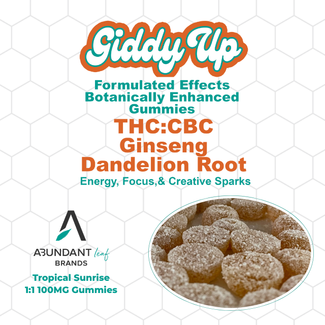 Abundant Leaf Brands - Giddy Up - Tropical Sunrise 1:1 (THC:CBC) - 10pk/100mg - Edibles