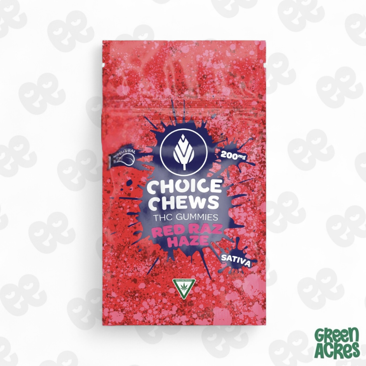 Choice: Red Raz Haze 200MG Gummies (S)