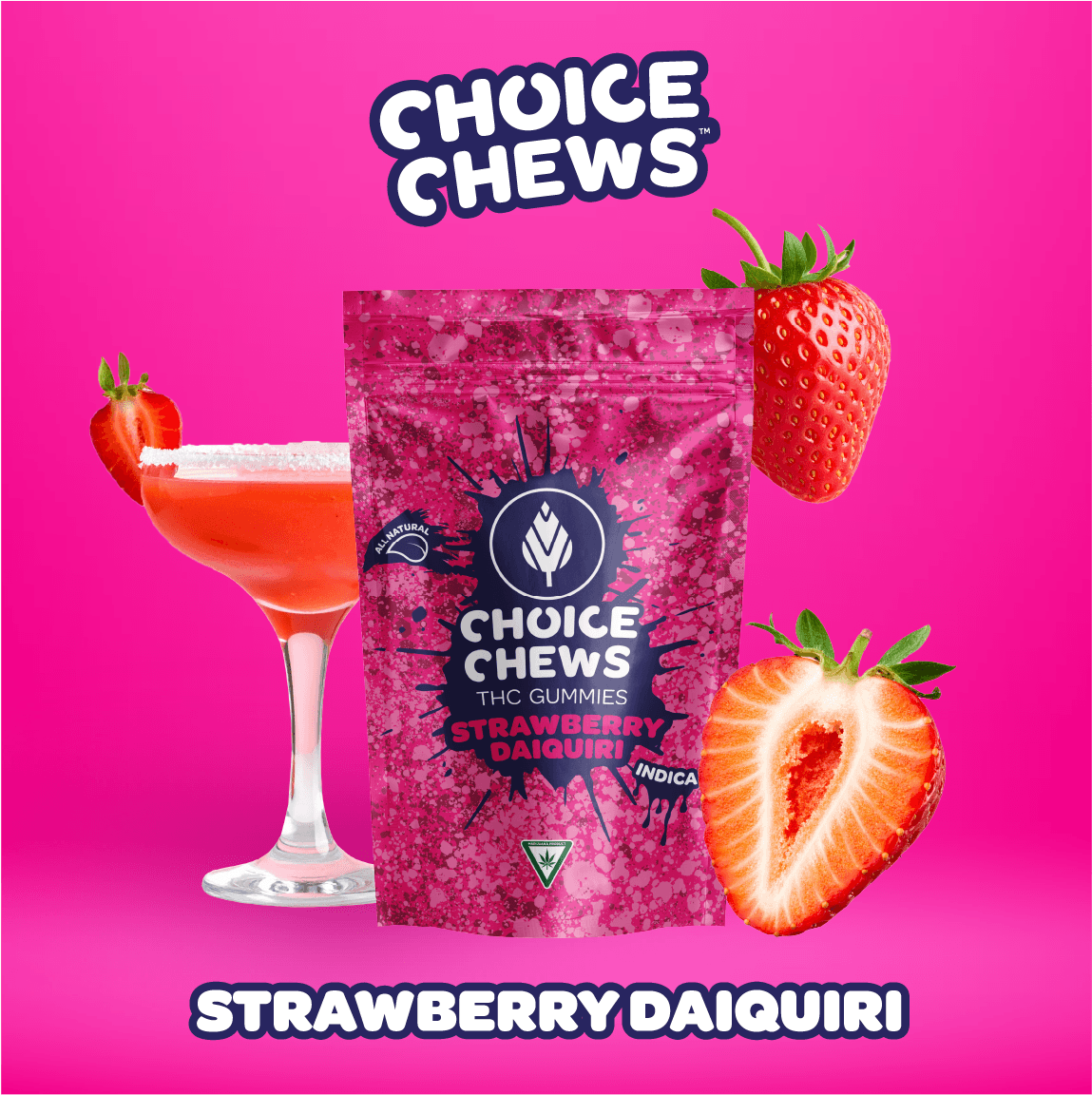 Choice | Edible | Gummies | Strawberry Daiquiri | 200mg