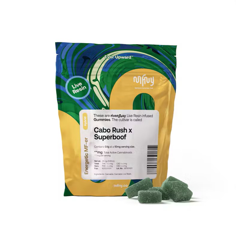MFNY | Cabo Rush x Superboof | Hybrid | Live Resin | 10 Pack Gummies | 100mg