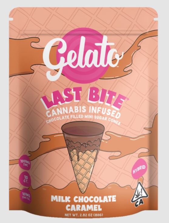 Gelato Last Bite Milk Chocolate Caramel Cones (10 X 10mg)