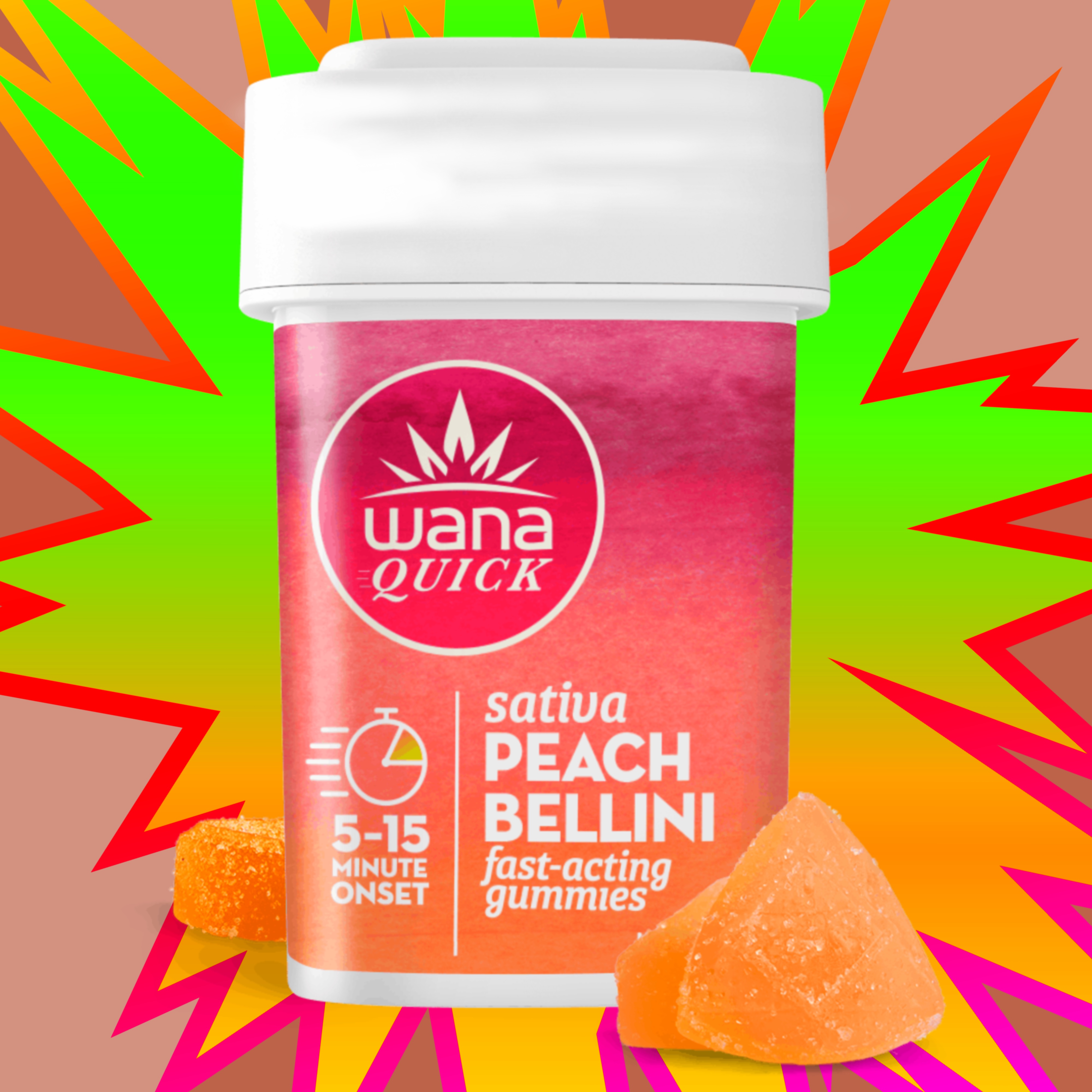 Quick Peach Bellini Sativa Chews [10 Pack] | 100mg