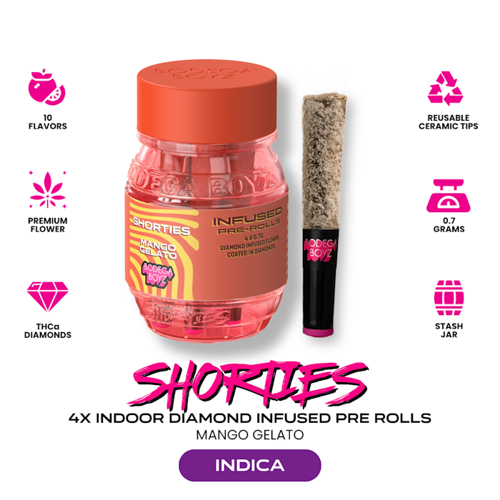 INFUSED PREROLLS - MANGO GELATO - 4PK