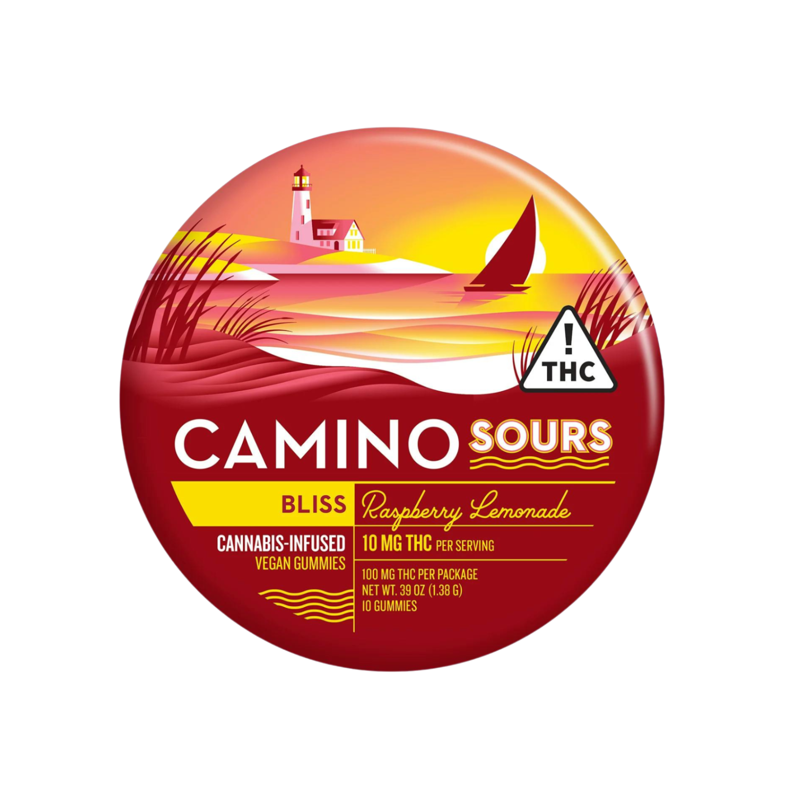 Kiva Camino Sours Raspberry Lemonade 100mg Gummy