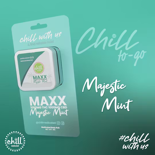 Majestic Mint Maxx Body Rub TO-GO  I 75mg THC : 75mg CBD
