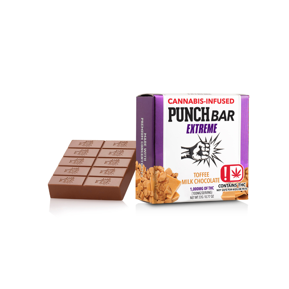 Milk Chocolate Toffee Extreme PunchBar (1000mg) (OK)
