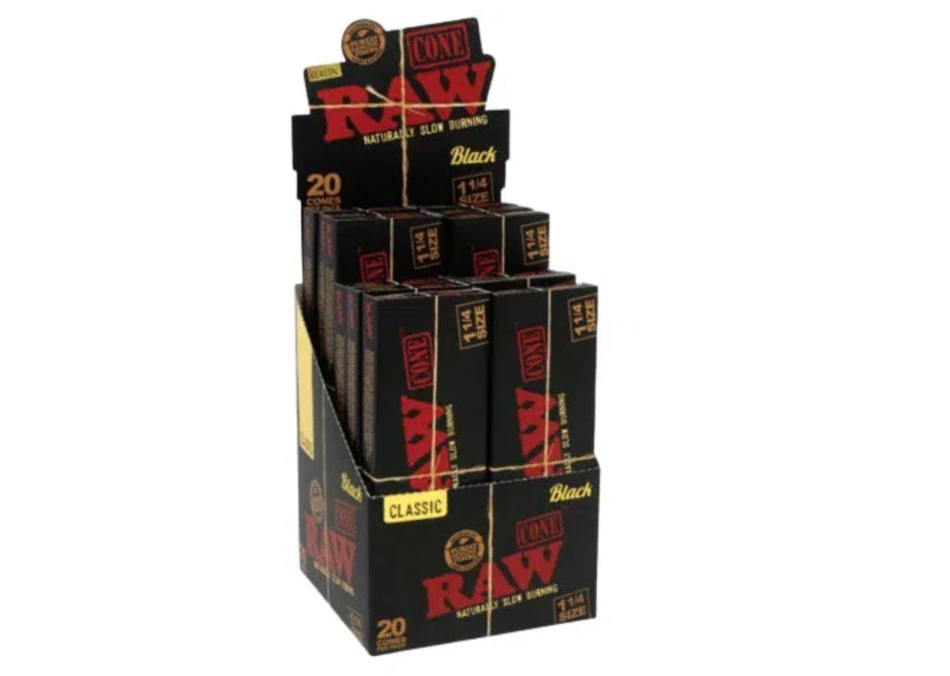 King Size | Raw Black Cones |  20pk
