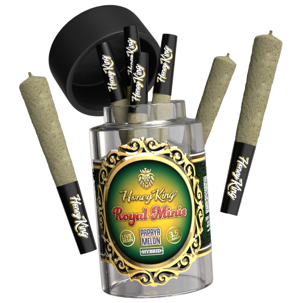 7-Pack Live Resin and Diamond Infused Mini Pre-Rolls - Papaya Melon