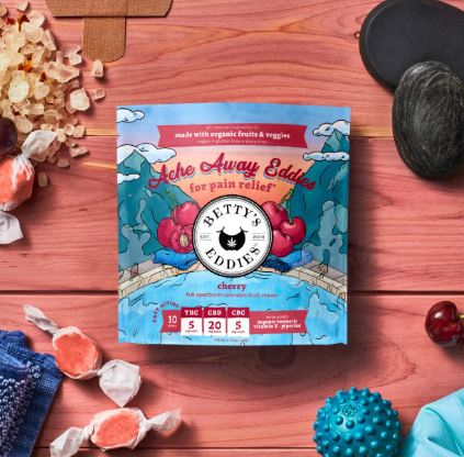 Ache Away Cherry Eddies 4:1:1 CBD:THC:CBC | 10pk | 300mg