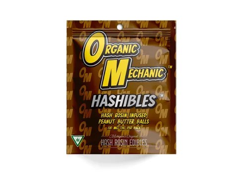 Organic Mechanic Hash Rosin Peanut Butter Balls 100mg