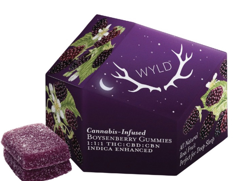 WYLD Boysenberry Gummies 1:1:1 THC:CBD:CBN Sleep 10Pk 100mg