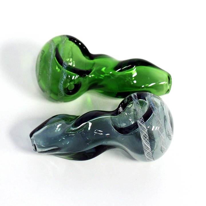 2.5" Glass Spoon Pipe with Twisted Stem