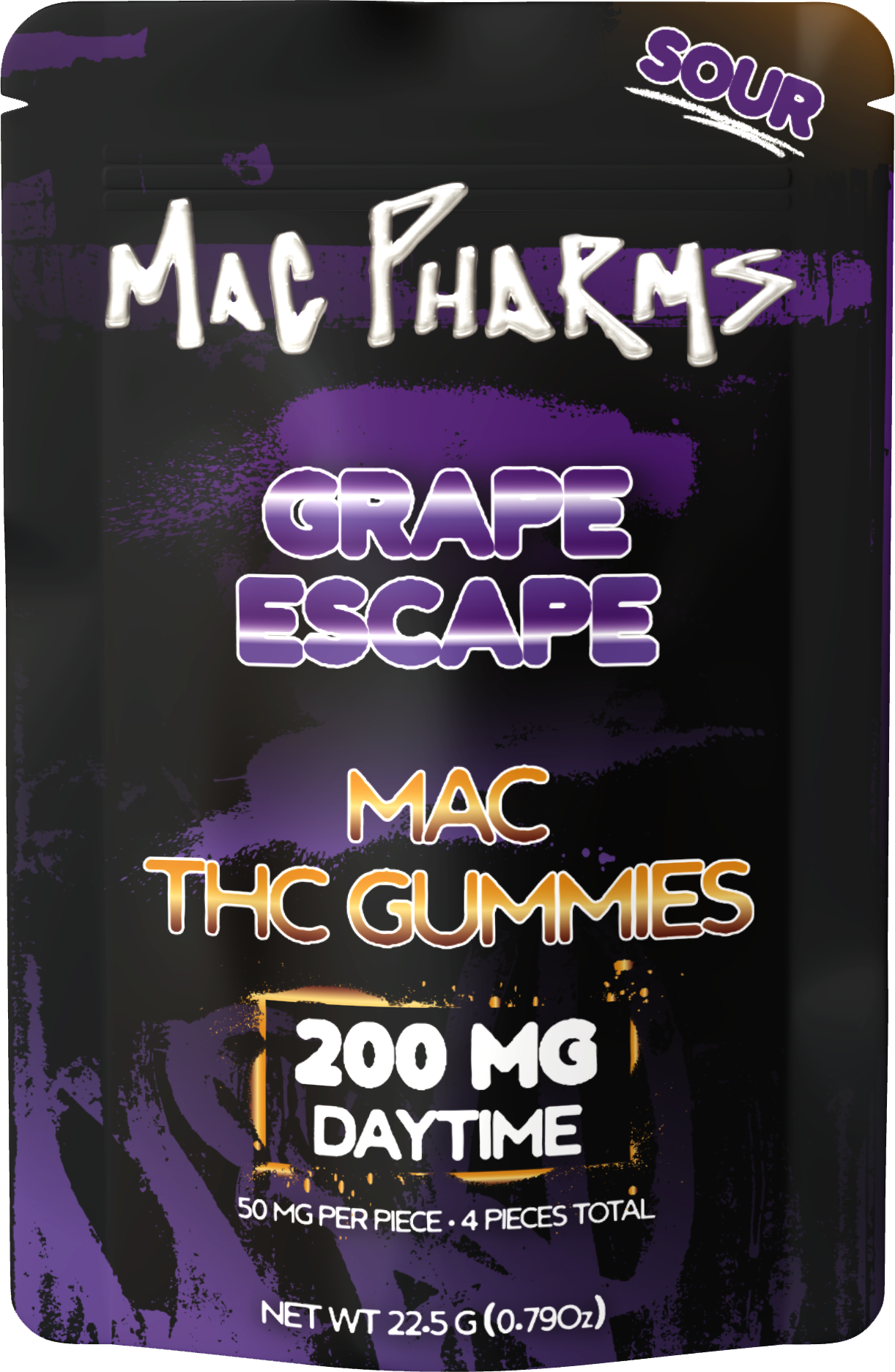 200mg Gummies | Sour Grape Escape