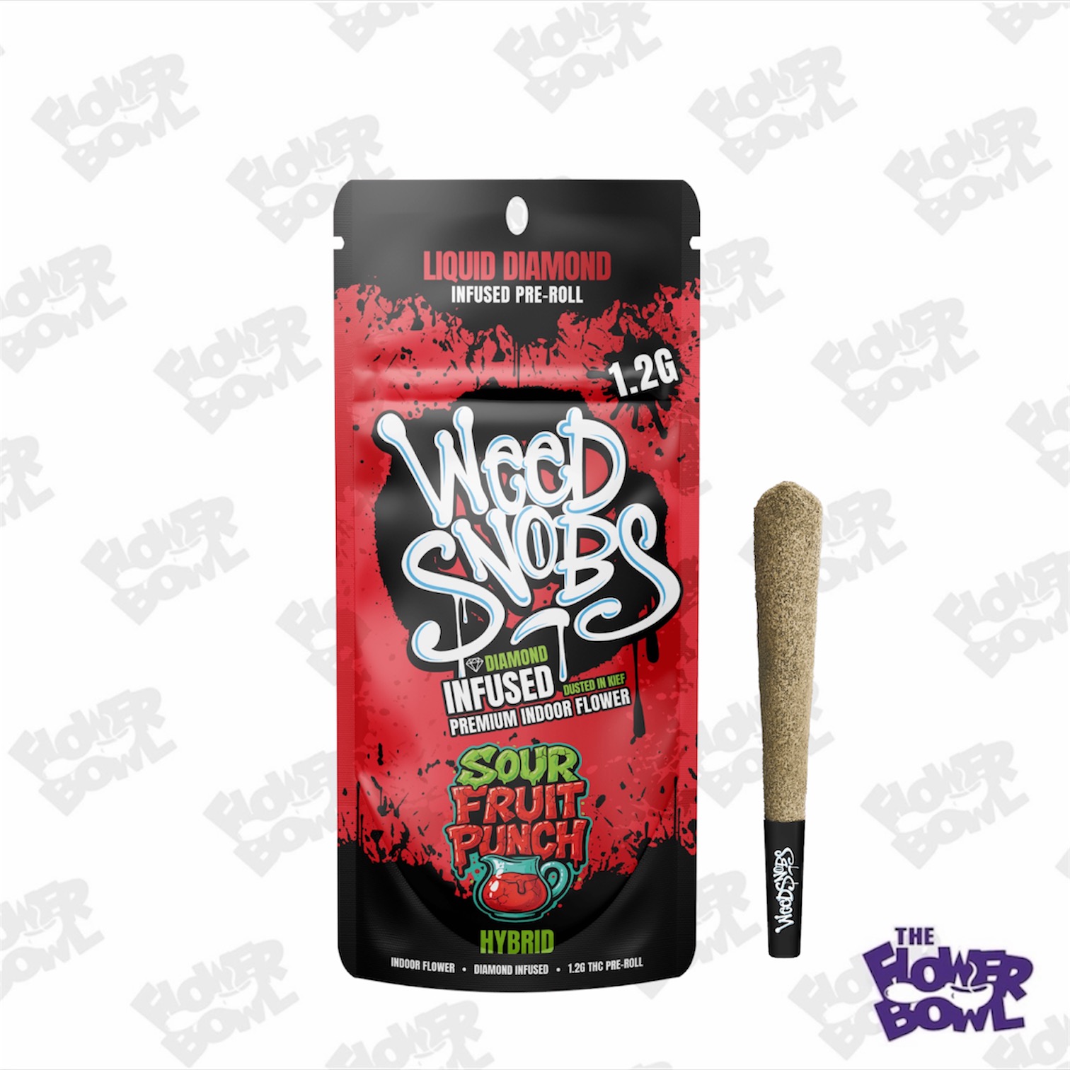 Weed Snobs: Sour Fruit Punch 1.2g Liquid Diamonds Infused Prerolls (H)