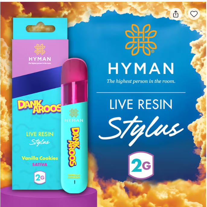 Hyman Stylus - Dankaroos - 2g Live Resin Disposable