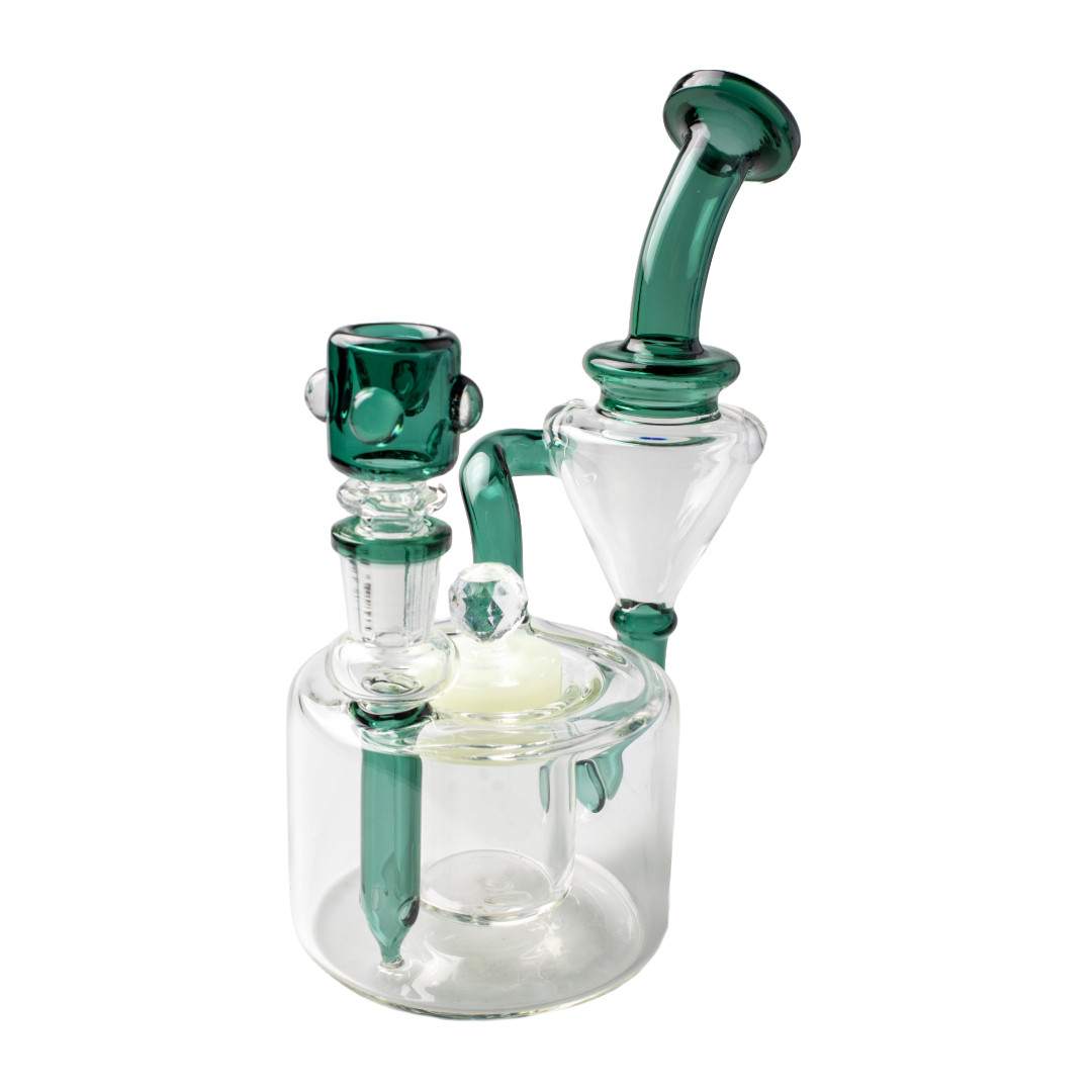 Bong ~ 7'' Tornado Mouthpiece Recycler With Built in Jar