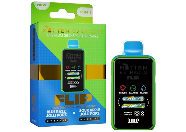 Mitten FLIP - Disposable 2g - Blue Razz Jolli Popz x Sour Apple Jolli Popz - Limited Edition