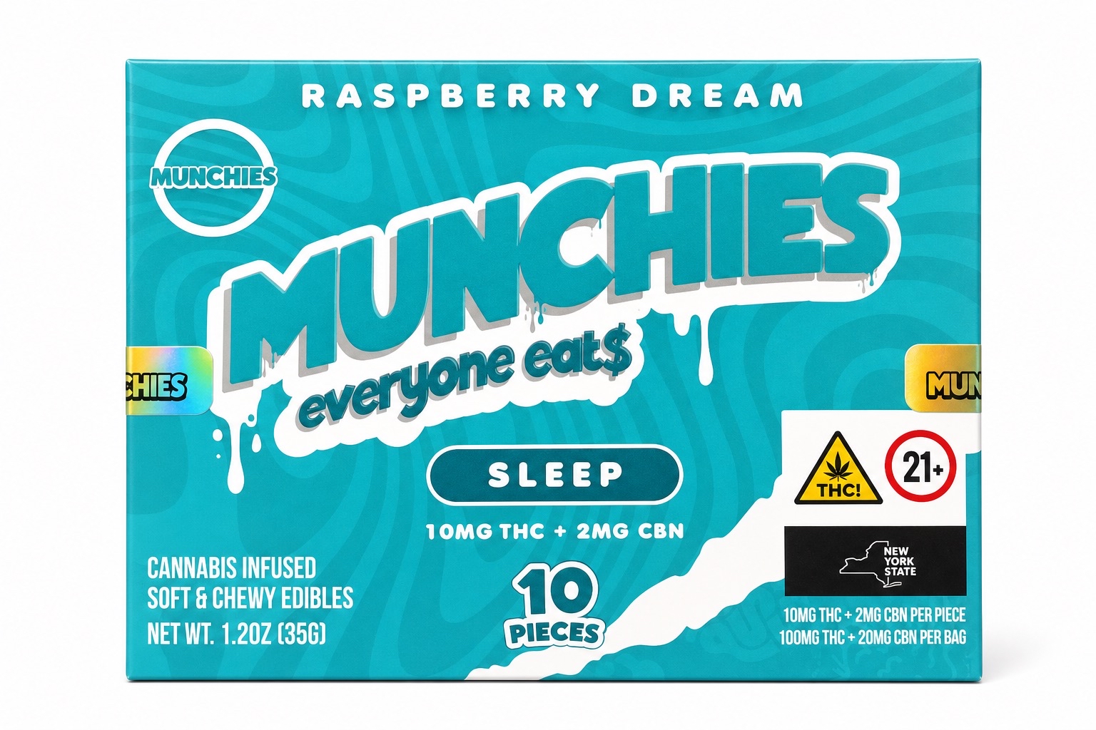 Munchies Sleep Raspberry Dream 10pk 10mg Edibles