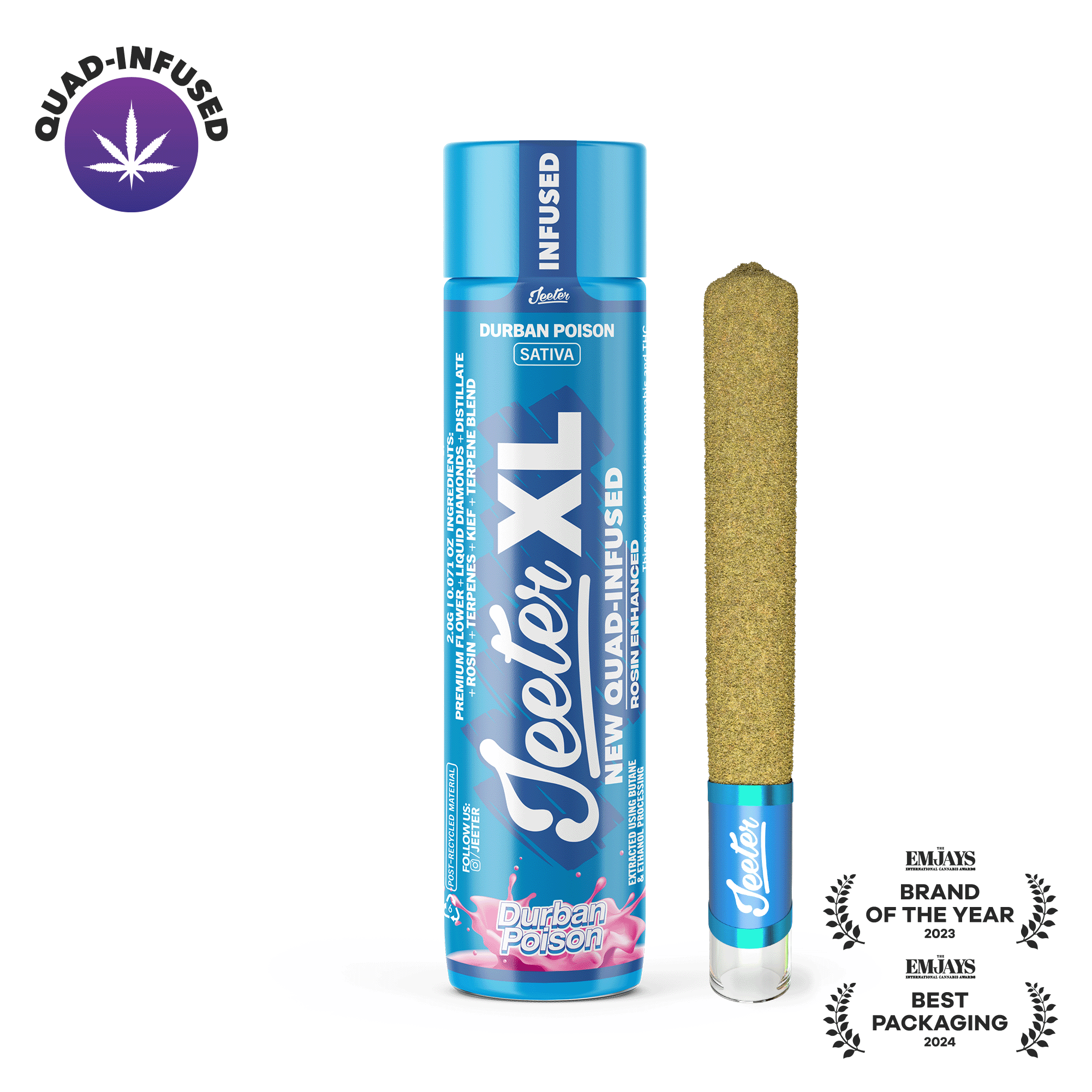 Durban Poison | Quad-Infused XL Pre-Roll | 2g