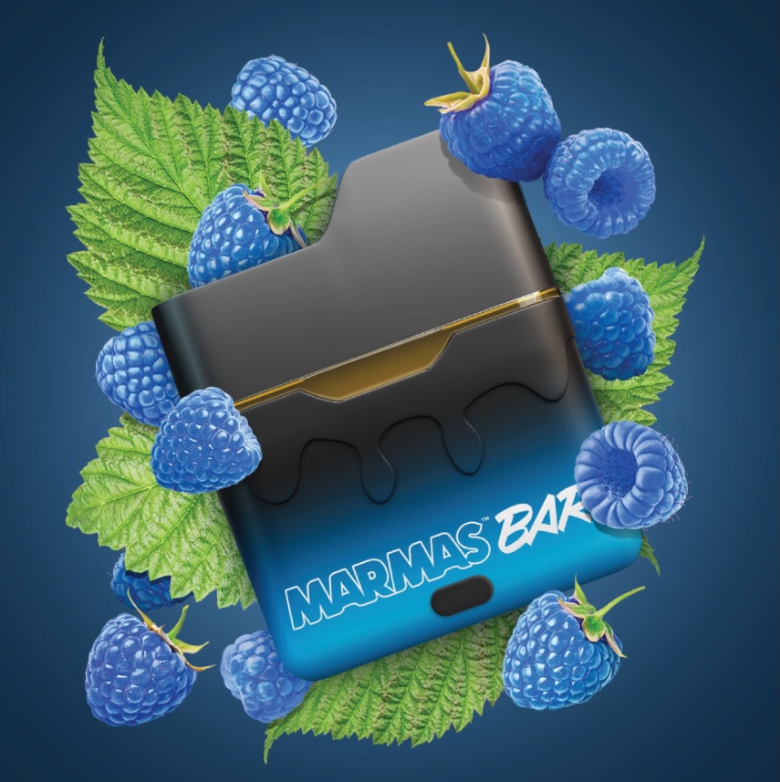 Marmas Bar: Blue Raspberry- Flavored Disposable