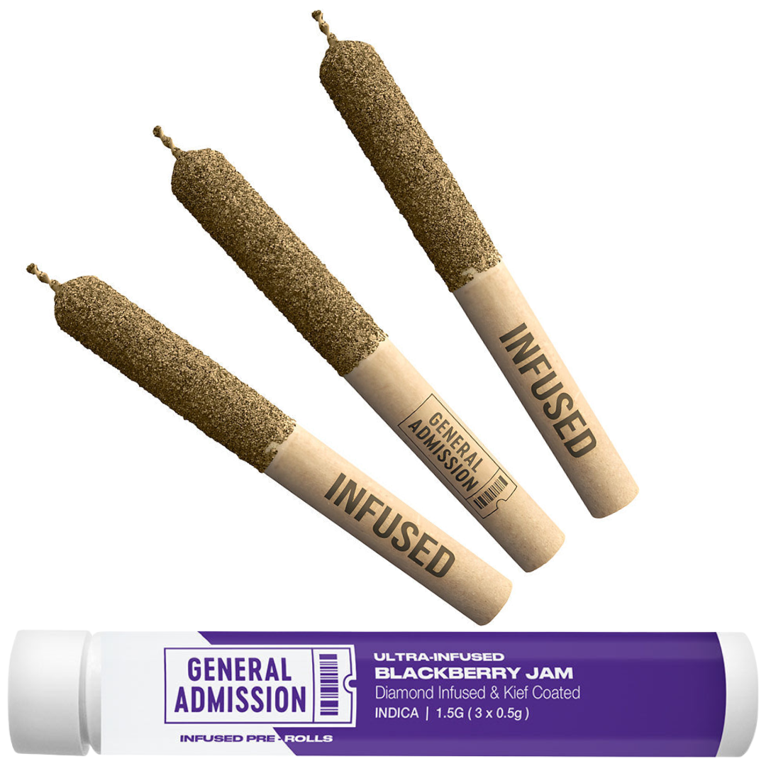 General Admission Blackberry Jam Diamond Infused Pre-Roll - 3 x .5g