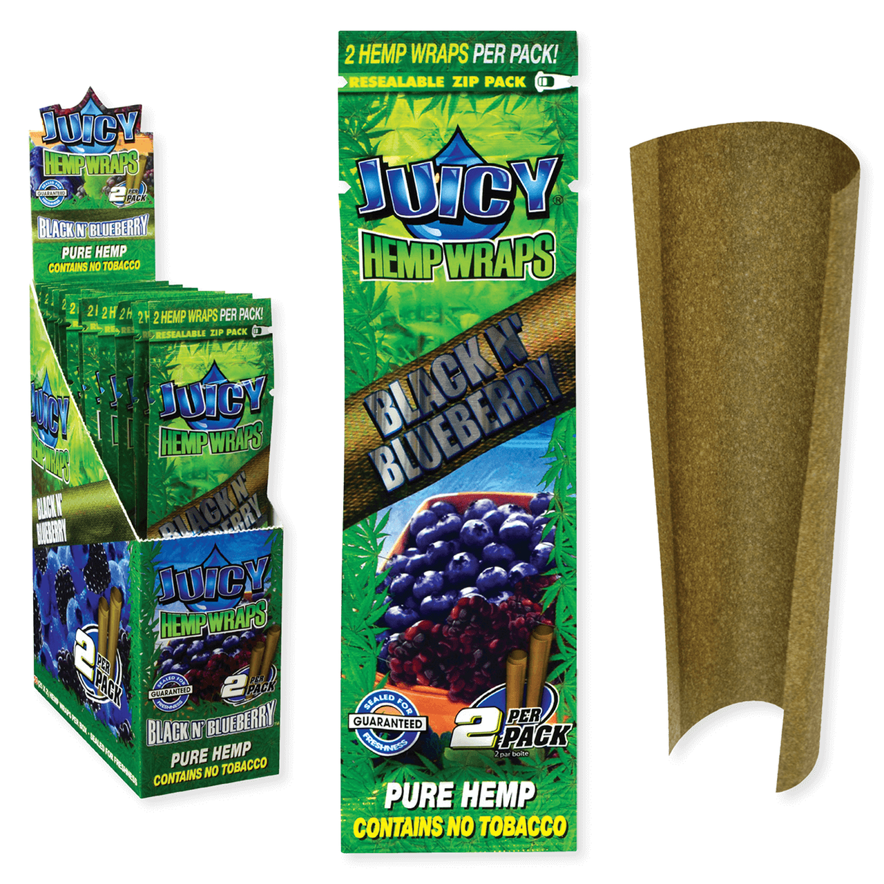 Juicy Jay Hemp Wrap 2 Pack - Black N' Blueberry