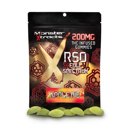 MONSTER XTRACTS | APPLE PIE | FULL SPECTRUM RSO GUMMIES | 200MG/20MG