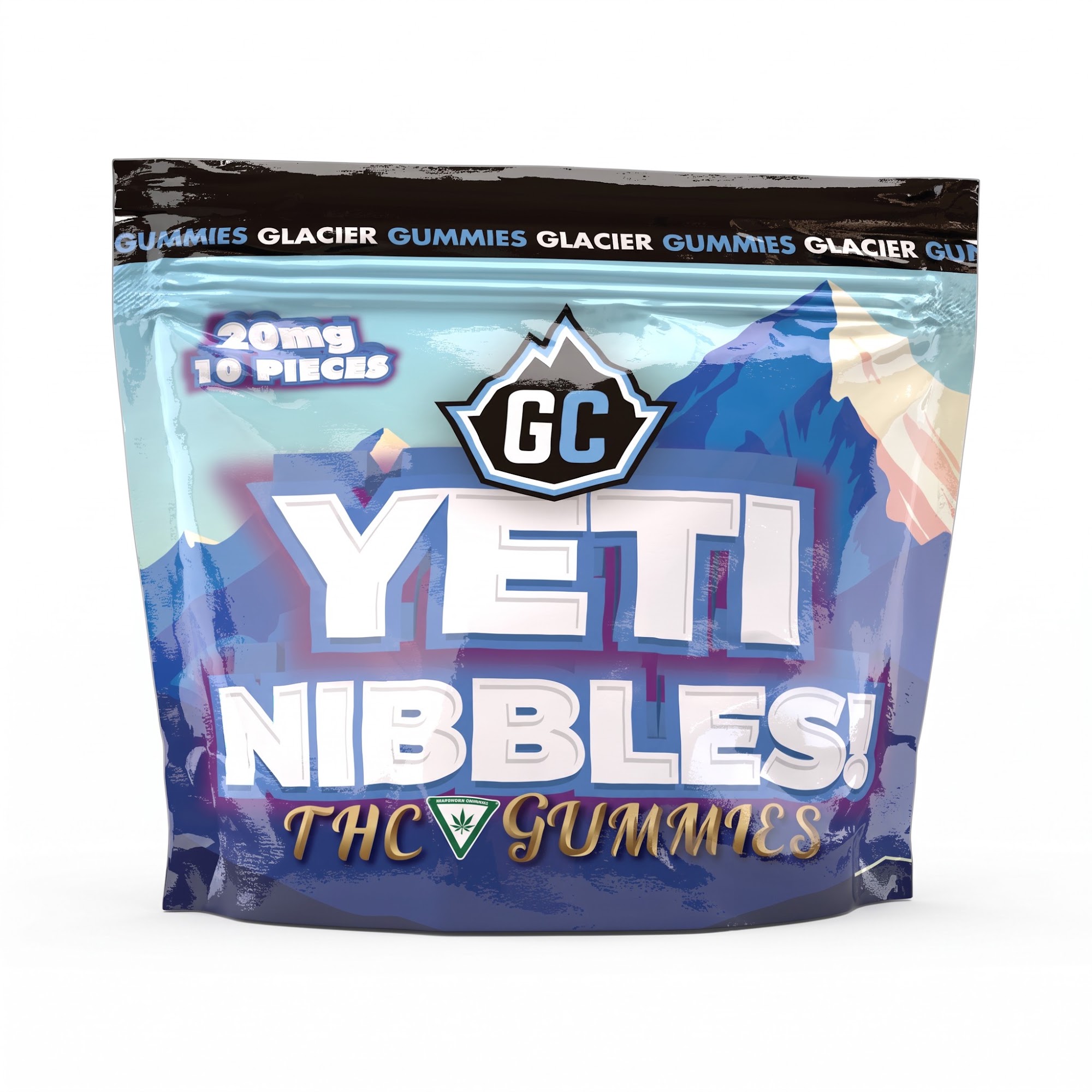 Glacier | Yeti Bites Gummies | Sour Strawberry (200mg)