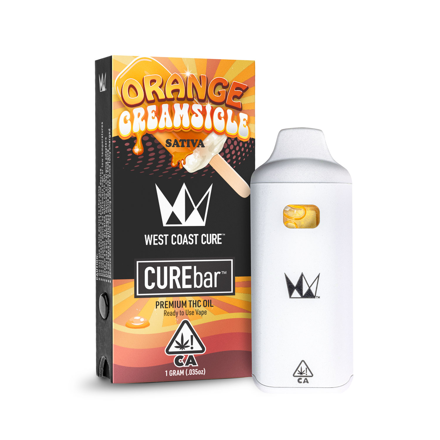 VAPE (DISPOSABLE) - - SATIVA - ORANGE CREAMSICLE