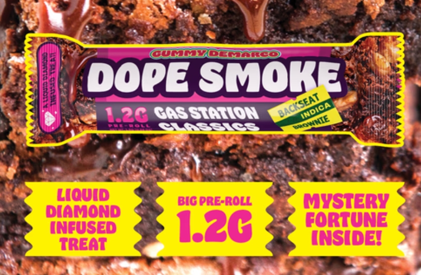Dope Smokes | Backseat Brownie Diamond Infused Pre-Roll | 1.2g
