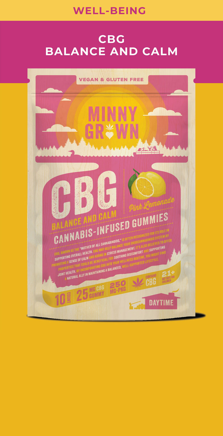 CBG Gummies - Balance and Calm - Pink Lemonade