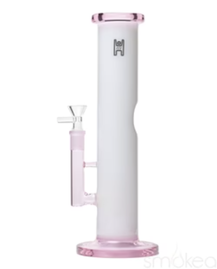 Glass Straight White Pink