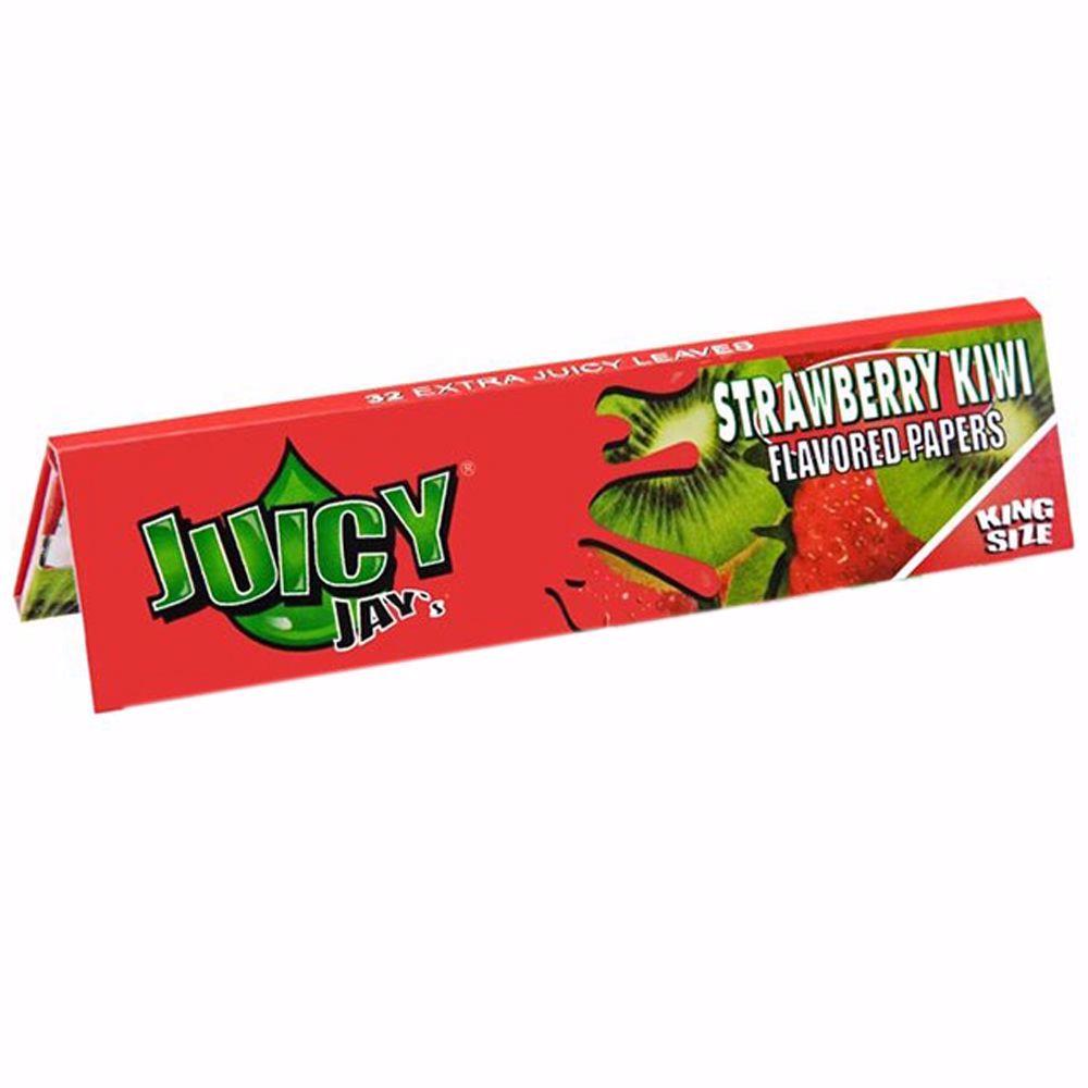 Juicy Jay's King Size Slims Rolling Papers - Strawberry Kiwi