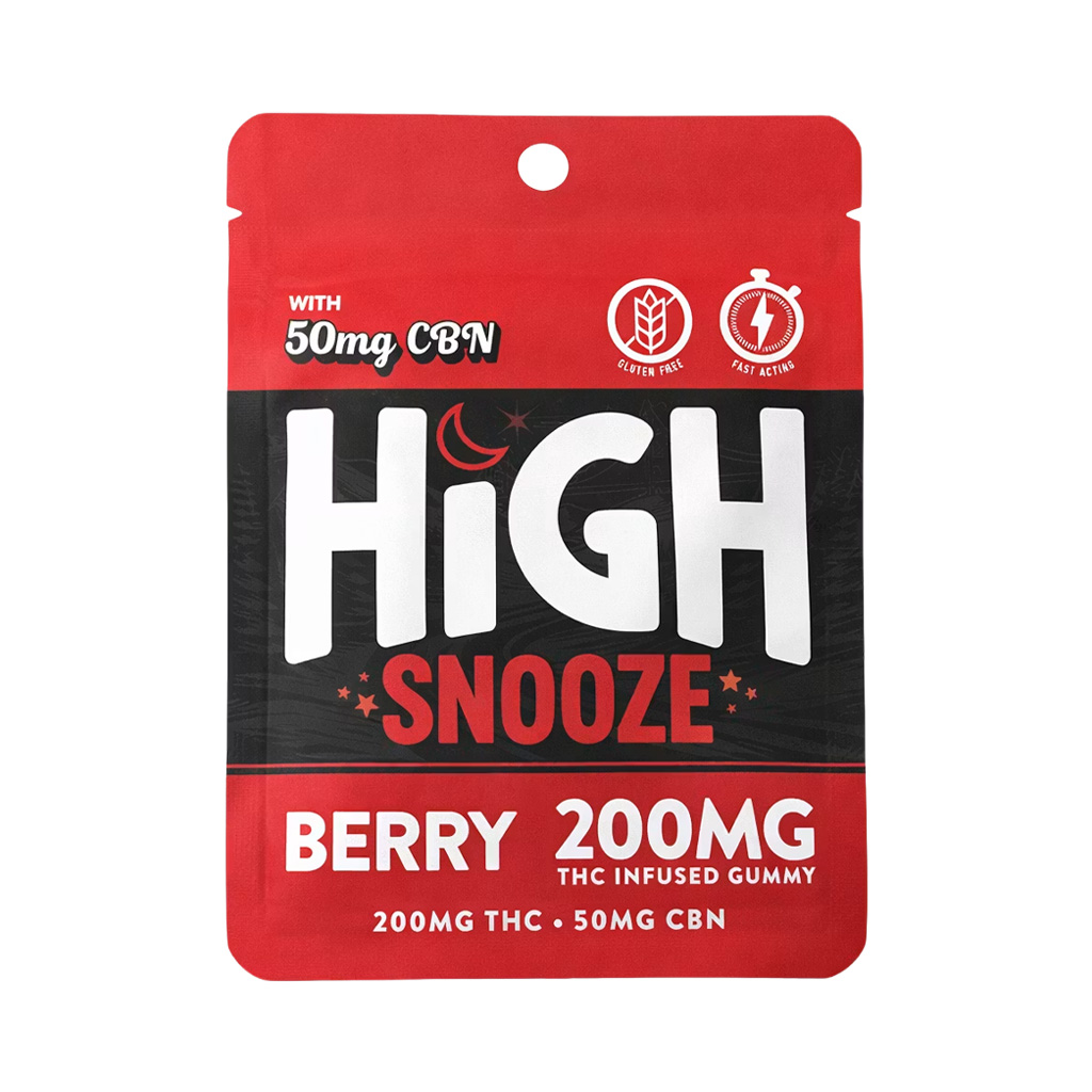 High Chew | High Snooze |  200mg THC : 50mg CBN Gummies | Berry