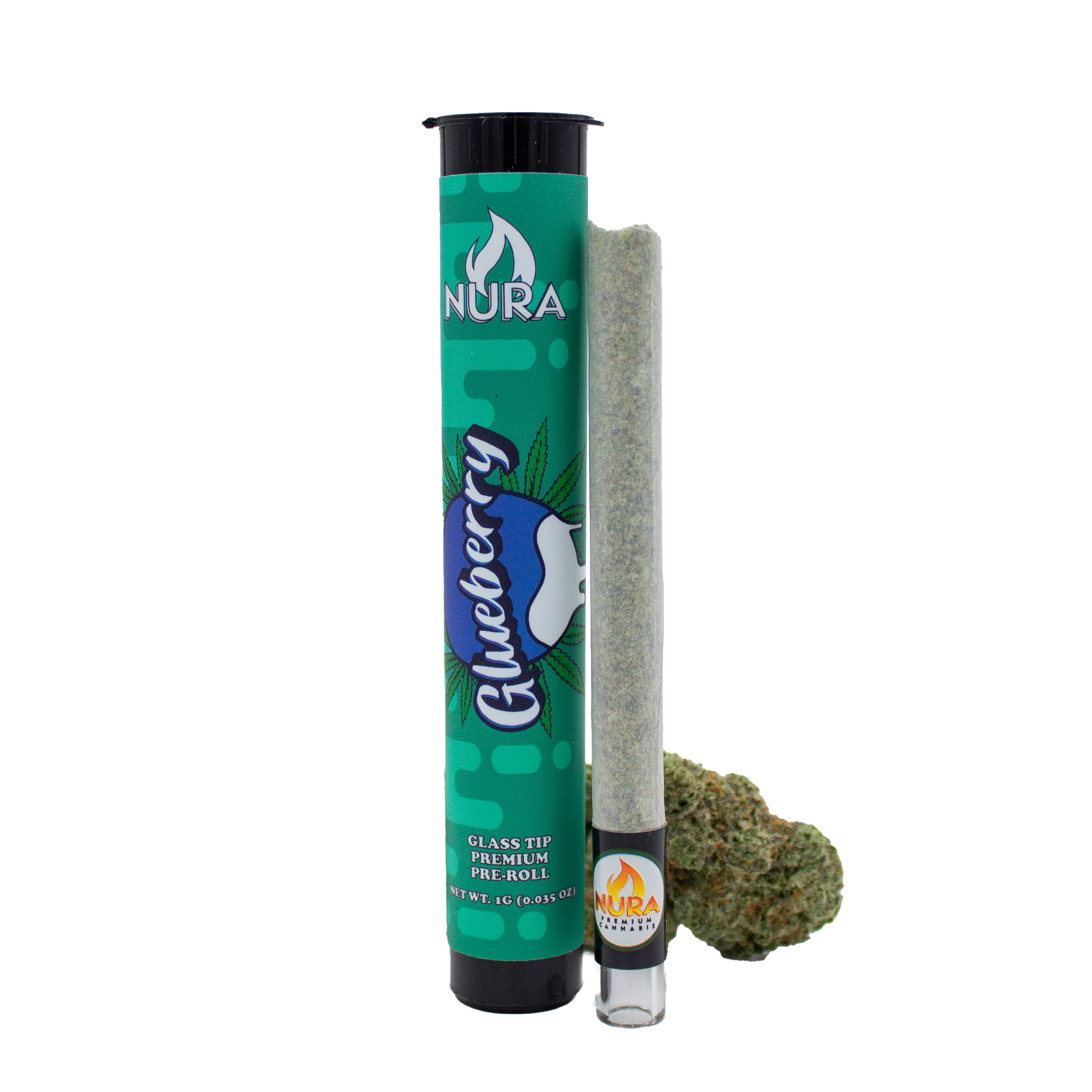 Nura - Glueberry Pre Roll w/Glass Tip