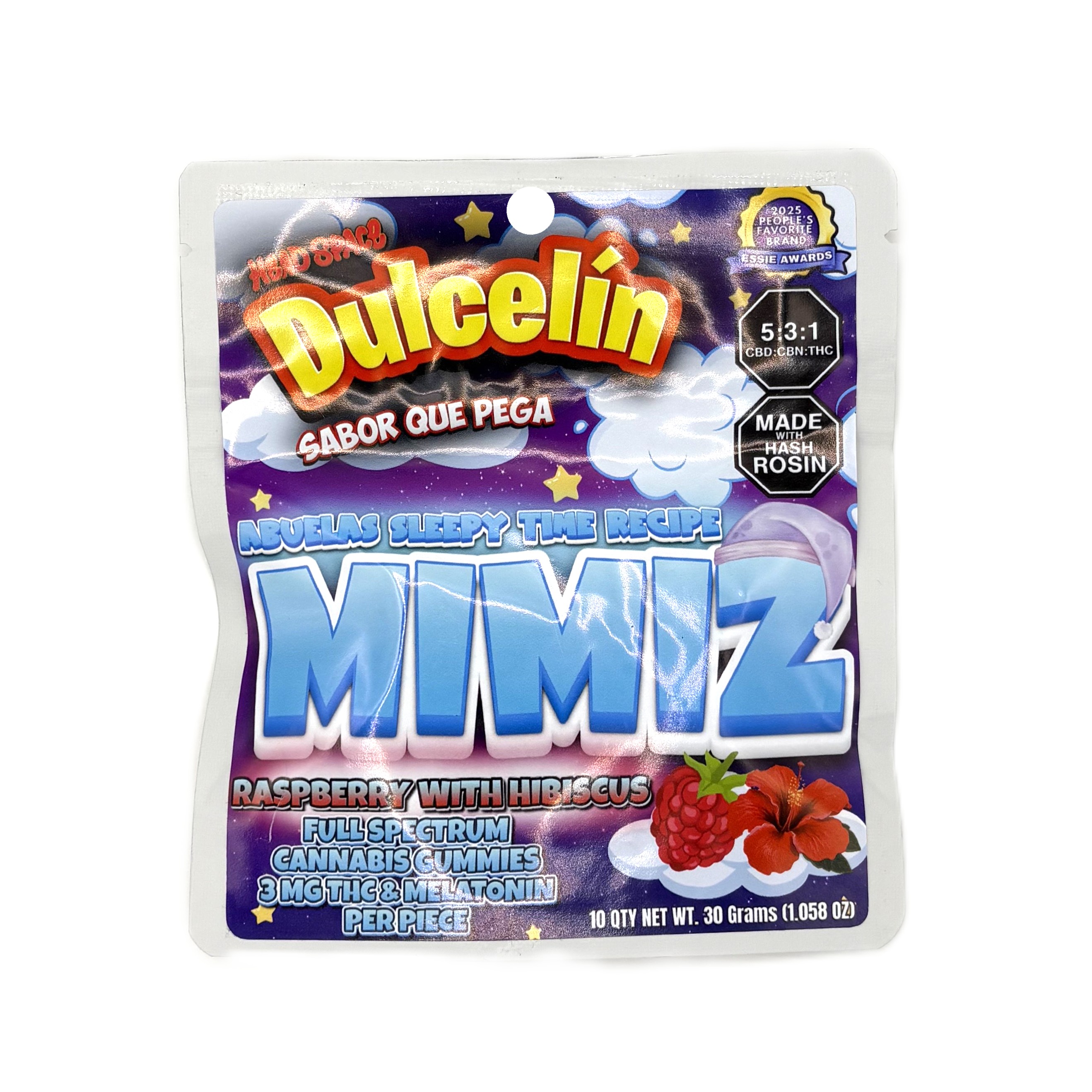 MIMIZ Raspberry Hibiscus Gummies | 100mg | Dulcelin
