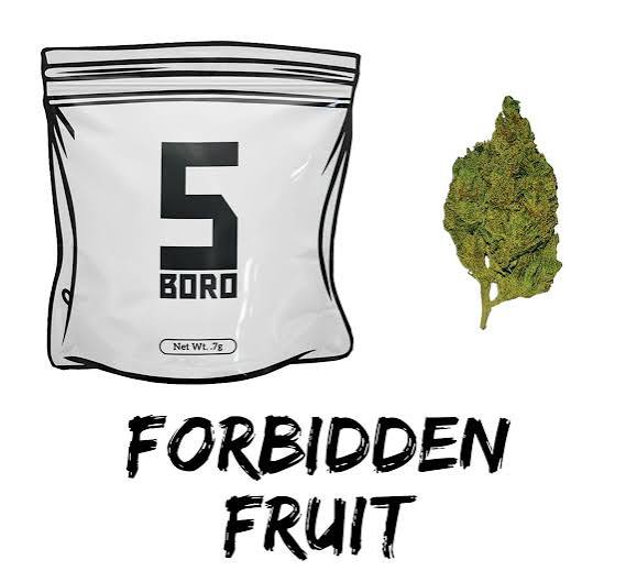 5-Boro .7g Dime Bag- Forbidden Fruit- Indica Dom Hybrid
