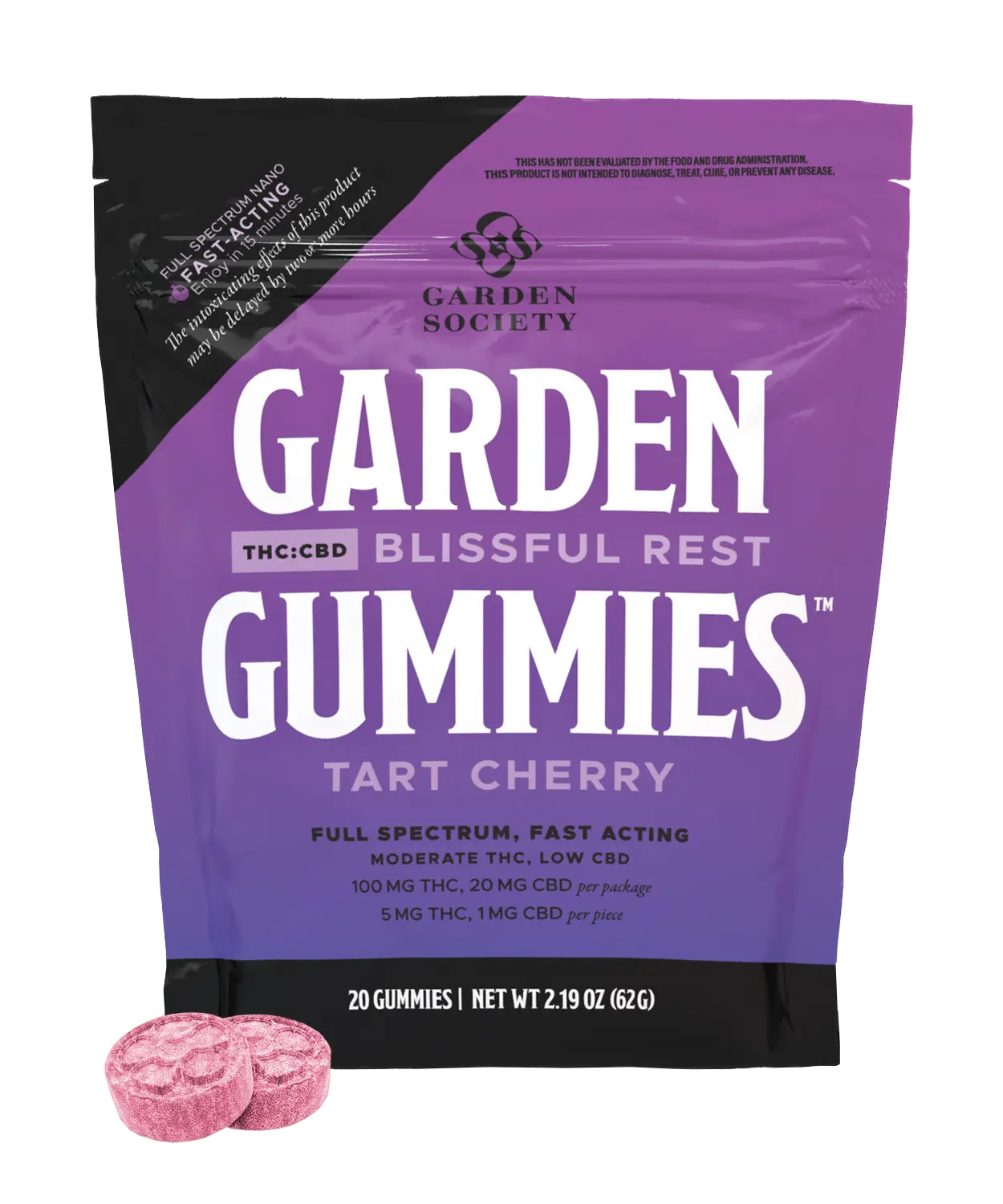 Garden Society - Tart Cherry 5:1 THC:CBD - 100mg 20pk