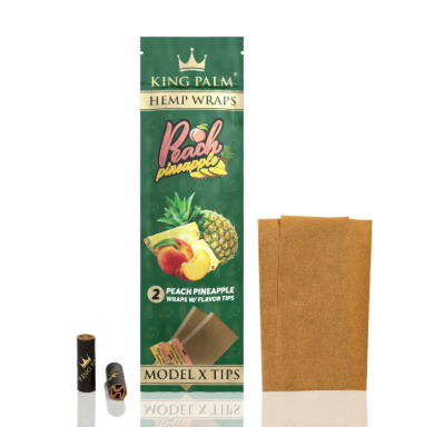King Palm Hemp Wrap 2/pk - Peach Pineapple
