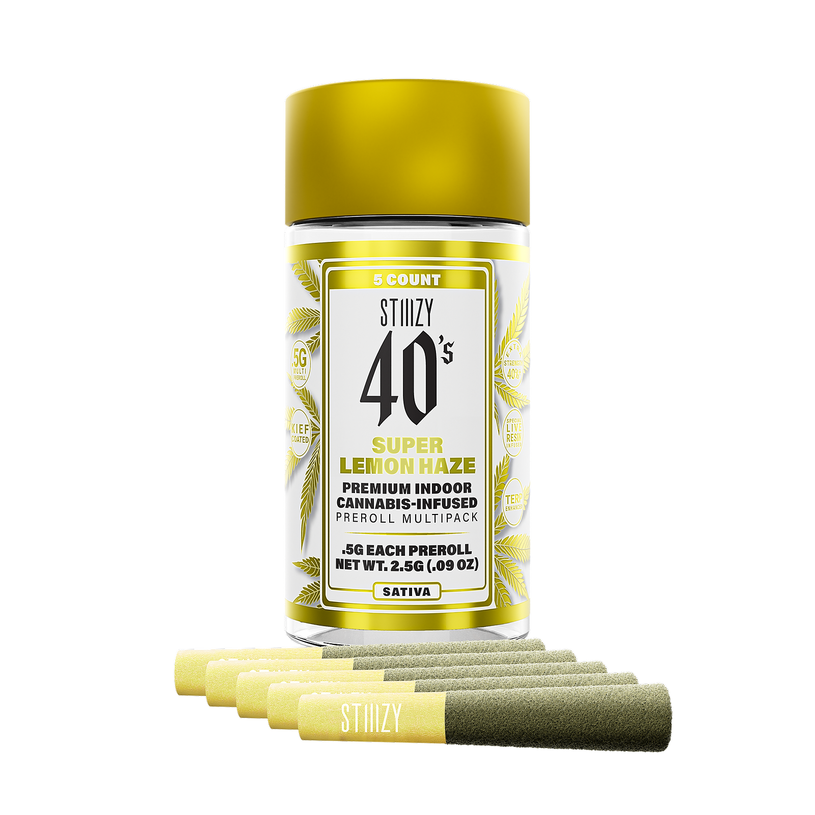 Stiiizy - Super Lemon Haze - Infused Preroll (5 Pack)