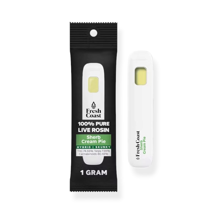 Fresh Coast - 1g Live Rosin Disposable Vape - Sherb Cream Pie