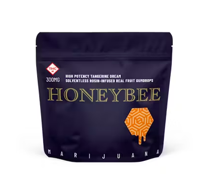 Honey Bee - Tangerine Dream 300mg  Solventless Gumdrops 20pk