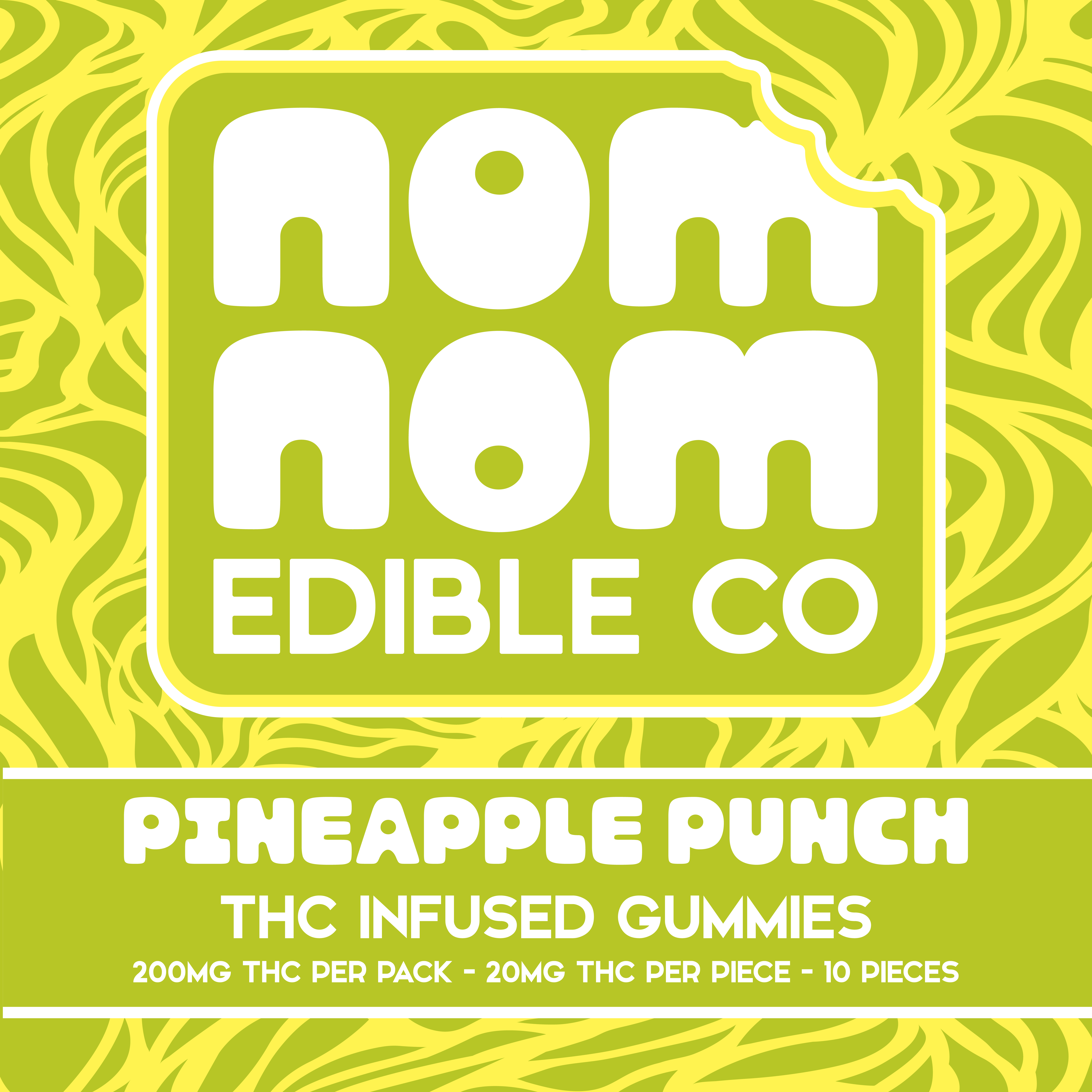 Nom Nom | 200mg Gummies | Pineapple Punch