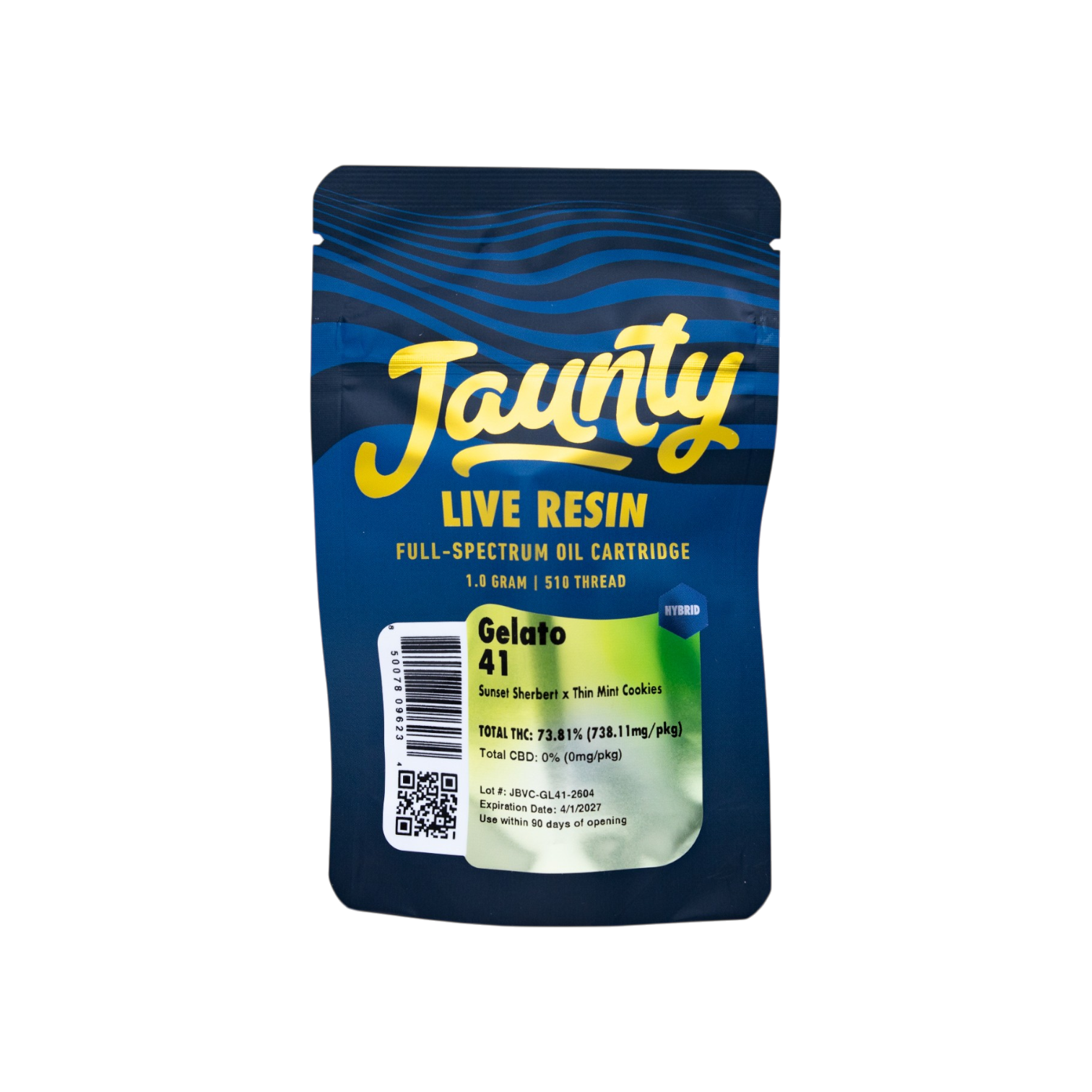Jaunty Gelato 41 Live Resin Cartridge