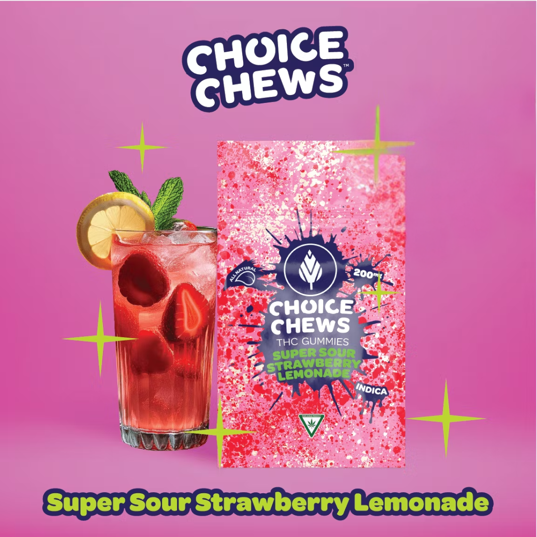 Choice Chews - 200mg Gummy - Sour Strawberry Lemonade
