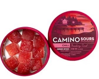 (79676) 100mg Sour Strawberry Sunset Gummies