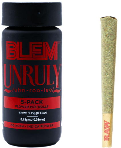 BLEM Unruly OG Prerolls .75g 5PK