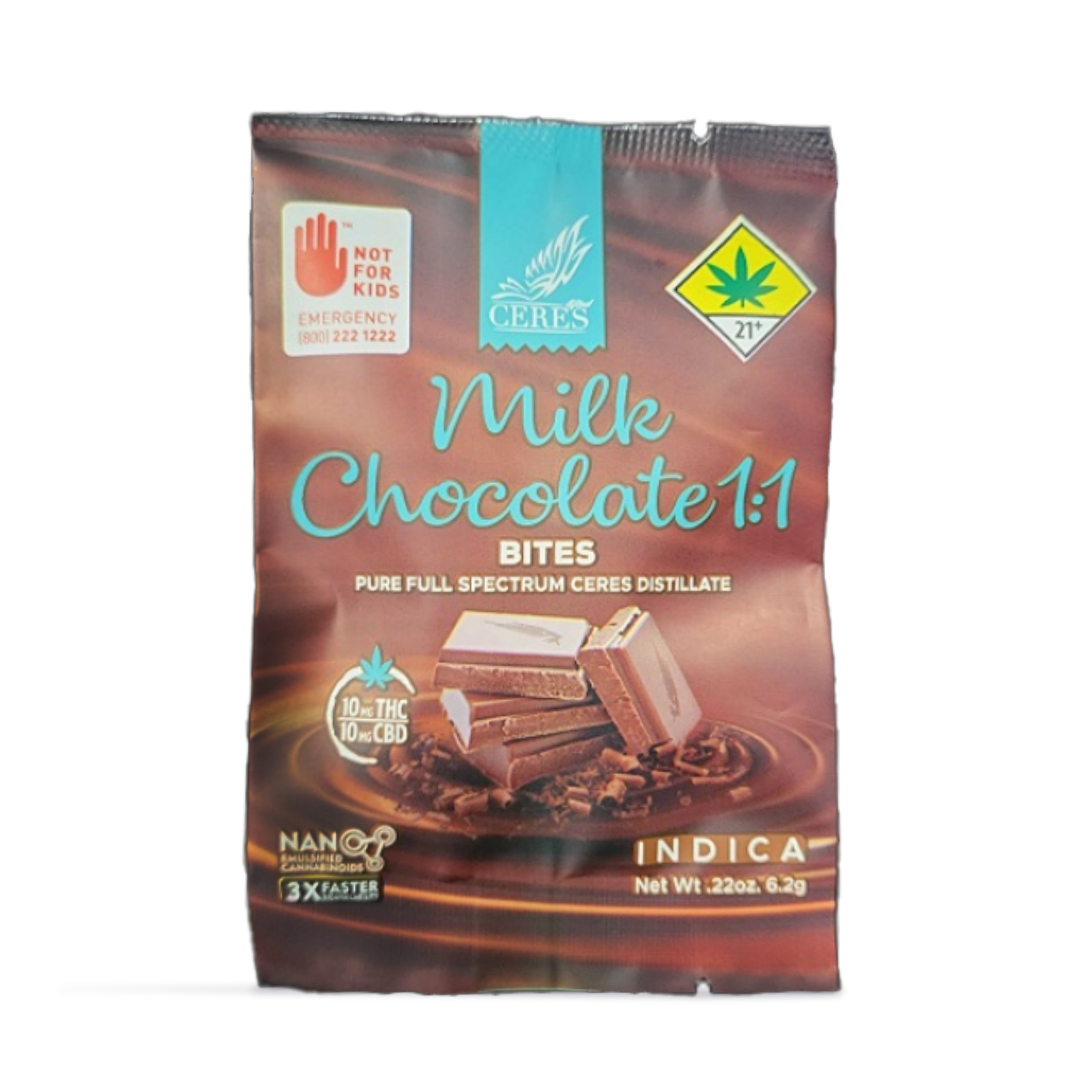 Milk Chocolate 1:1 Indica Bite | 20mg