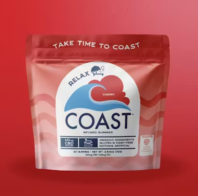 Coast Cherry Relax 10:5 CBD:THC Gummies 20pk